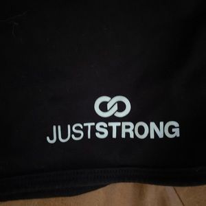 Black, small, jogger short https://juststrong.com